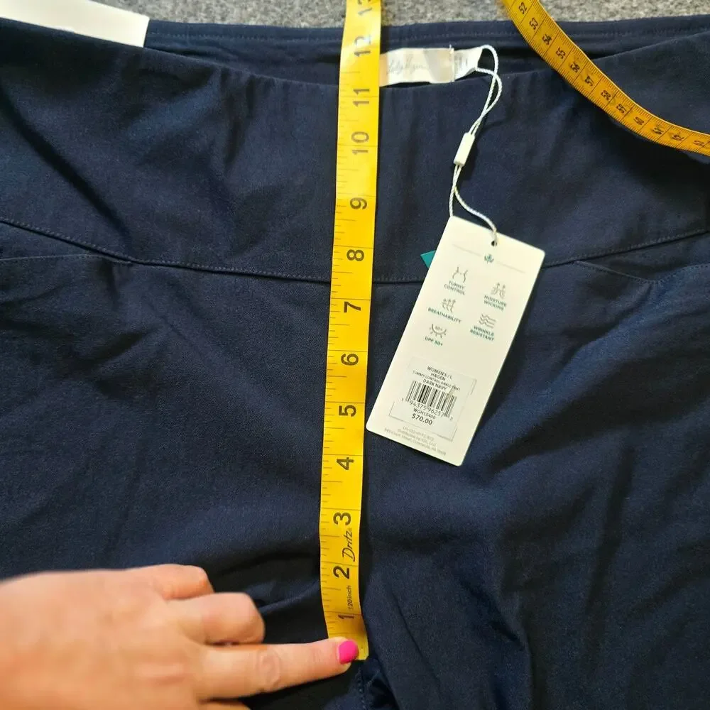 Lady Hagan Pants Womens Size Large Blue Pull On Ankle Golf Performance Casual - Picture 8 of 13
